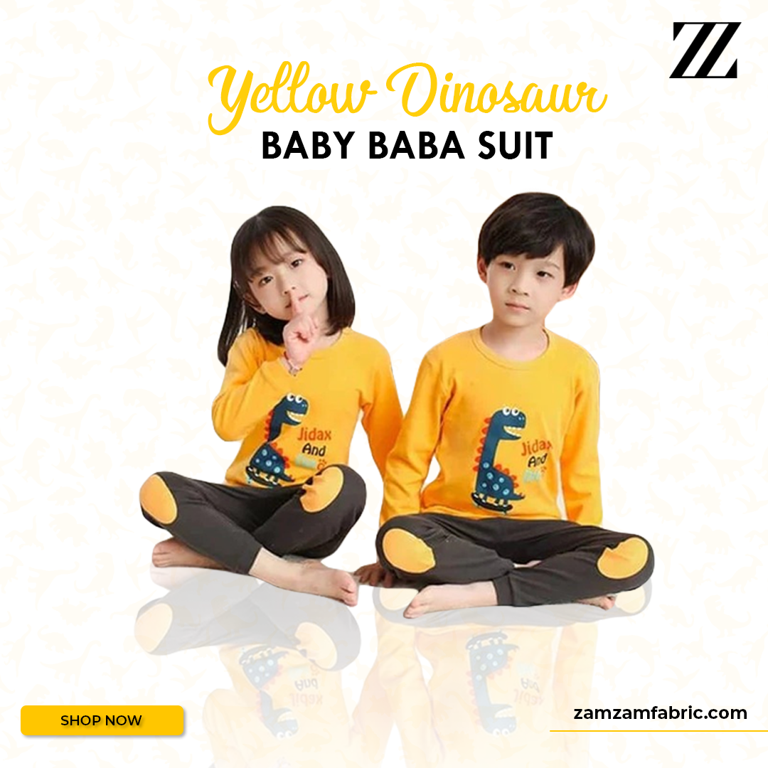 YELLOW DINOSAUR BABY BABA SUIT (each)