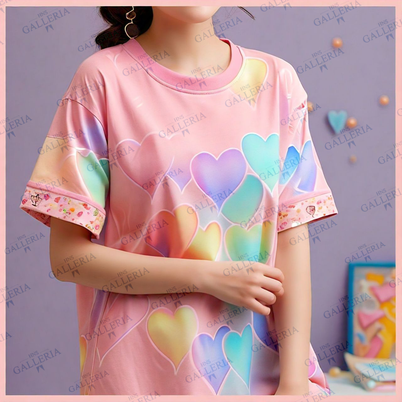 Pink Multi Heart Nightwear