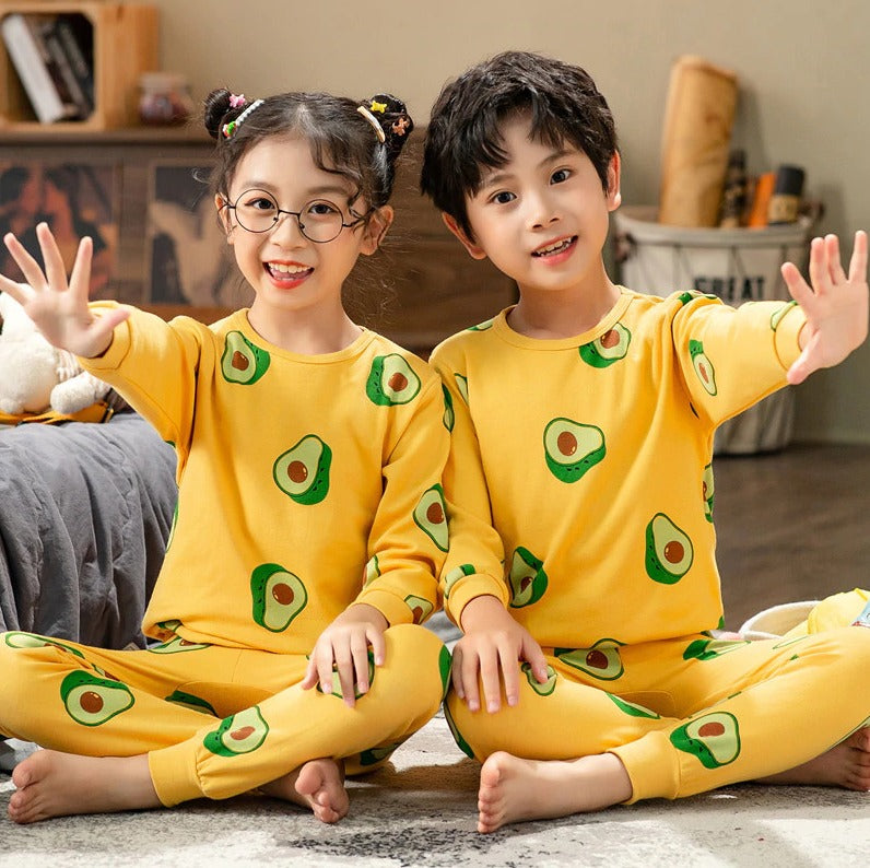 Yellow Fruit Printed Kid's Suit (each)