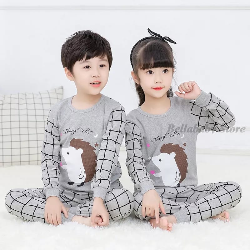 Gray Check Printed Kid's Suit (each)