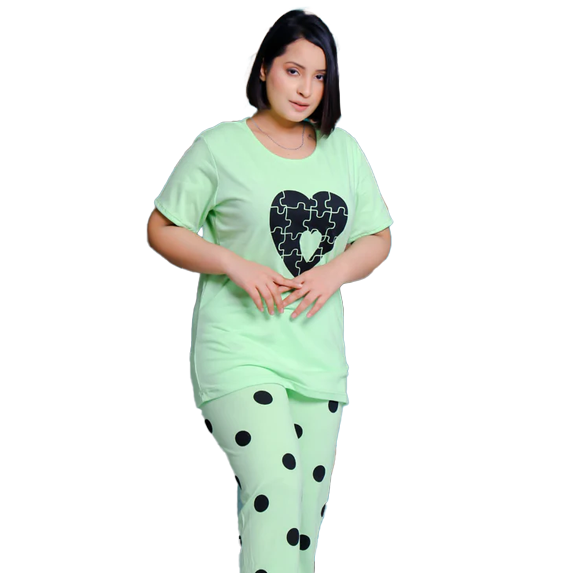 Black Heart Green Nightwear